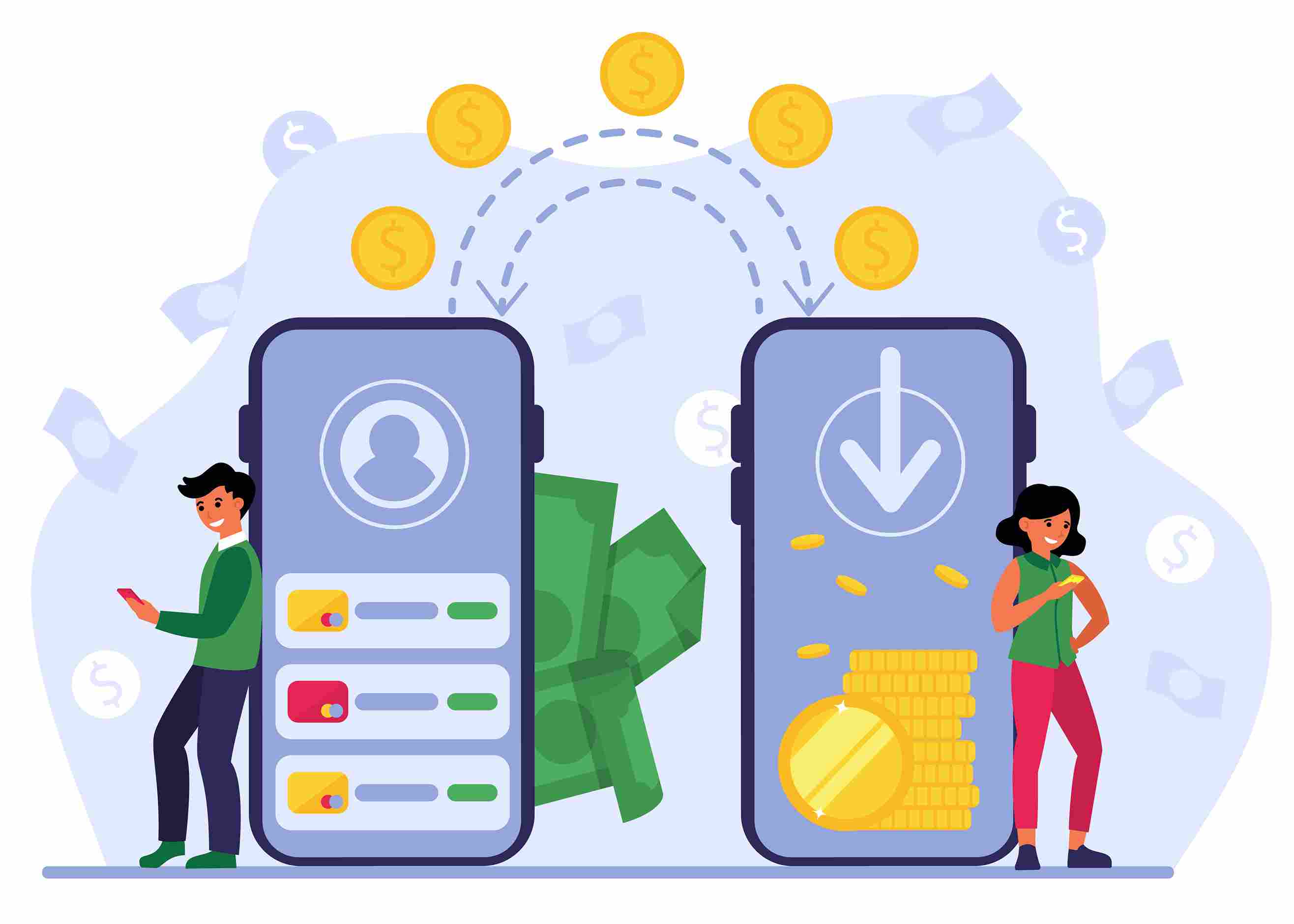 Cloud-based cooperative software showing mobile money transfer, digi  tal wallet, and secure
transaction features