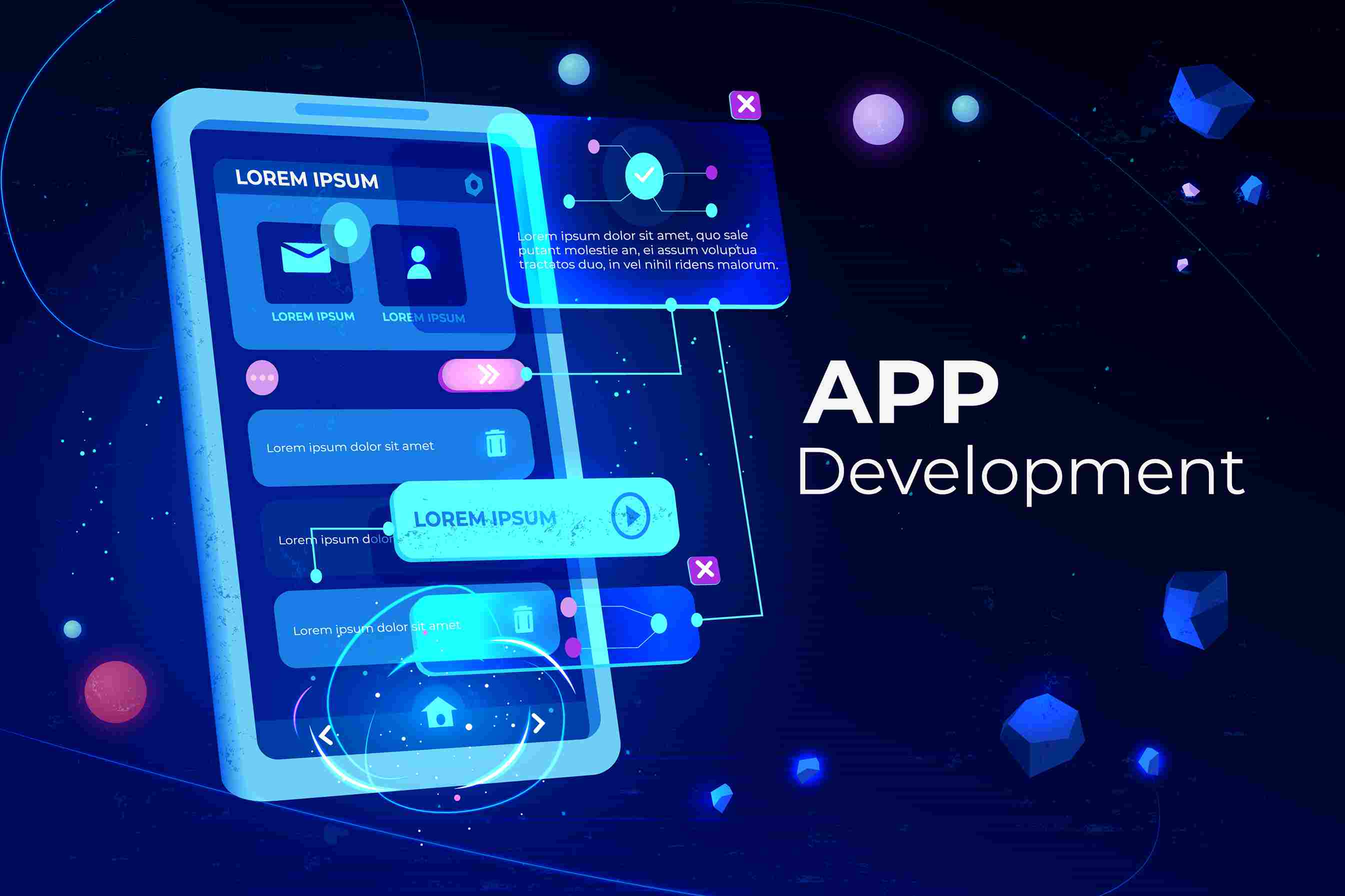 App development interface concept by leading mobile app development company in Dehradun