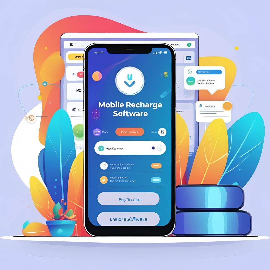 Mobile recharge software development company in India showcasing user-friendly dashboard and
modern UI design