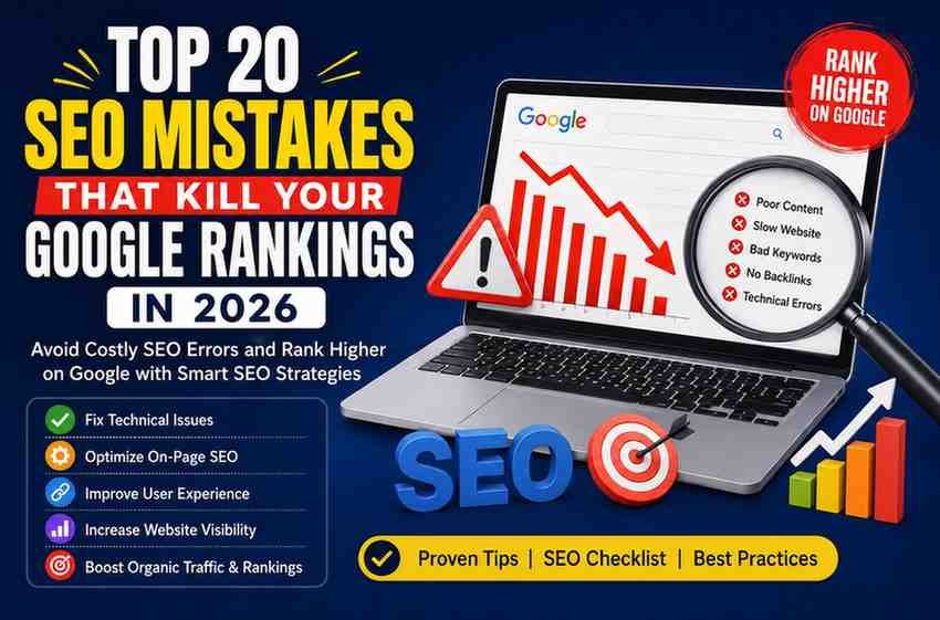 Top 20 SEO Mistakes That Kill Your Google Rankings