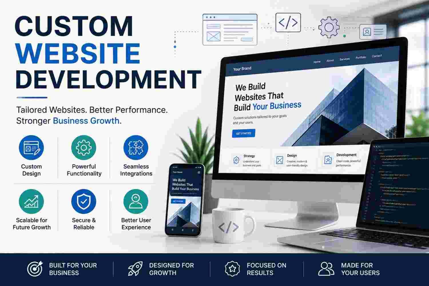 Custom Website Development: Benefits, Process & Why Businesses Need It