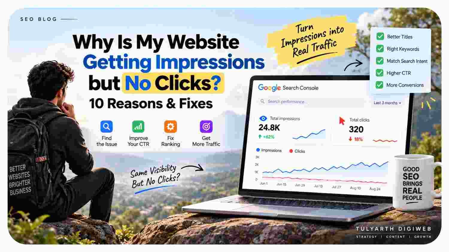 Why Is My Website Getting Impressions but No Clicks? 10 Reasons & Fixes