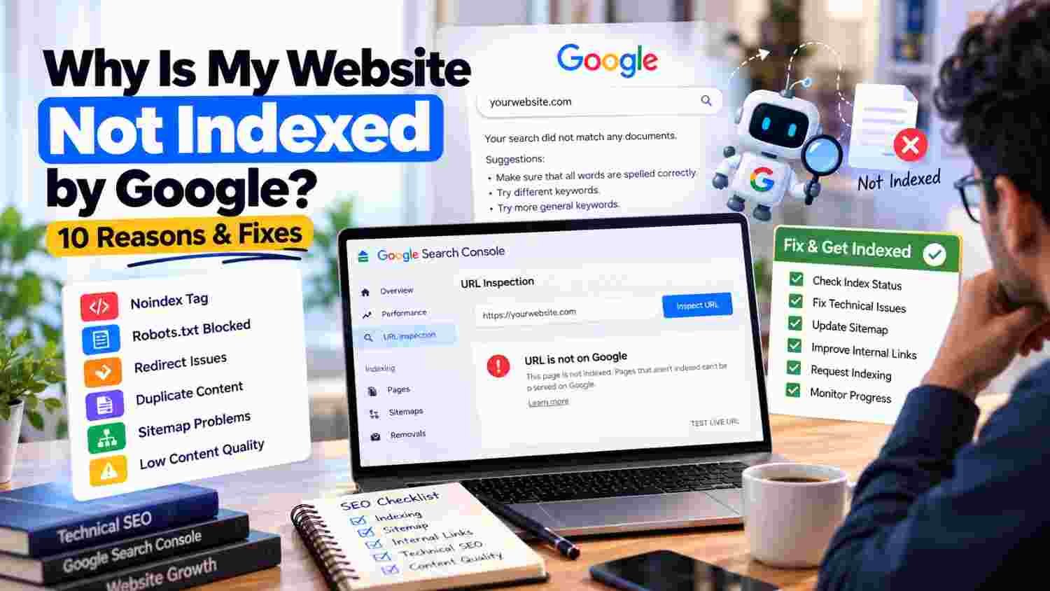 Why Is My Website Not Indexed by Google? 10 Reasons & Fixes